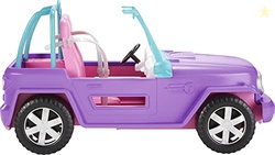 Barbie Off-Road Vehicle, Purple with Pink Seats and Rolling Wheels, 2 