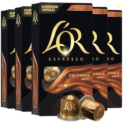L'OR Espresso Capsules, 50 Count Colombia, Single-Serve Aluminum Coffe