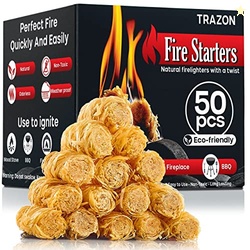 All Natural Wood Fire Starters: Fireplace Camping Charcoal Starter Gri