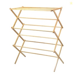 HOME IT Wooden Clothes Drying Rack for Laundry - Collapsible Folding B