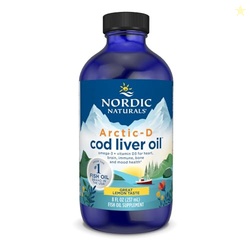 Nordic Naturals Arctic-D Cod Liver Oil, Lemon - 8 oz - 1060 mg Total O