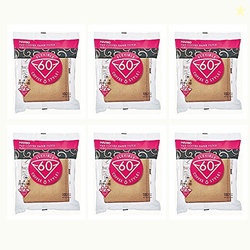 6 X Hario 02 100-Count Coffee Natural Paper Filters, 6-Pack Value Set 