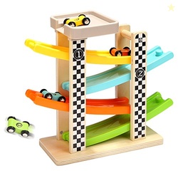 Toddler Toys for 1 2 Year Old Boy and Girl Gifts Wooden Race Track Car