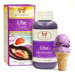 Butterfly Ube Flavoring Extract 2 oz  Purple Yam Essence for Baking, L