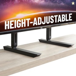 ECHOGEAR Universal TV Stand - Fits 49 to 77 TVs up to 100lbs - Adjusta