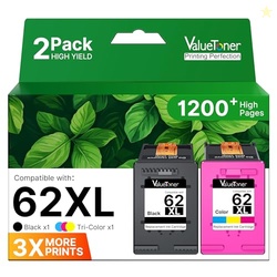 62XL Ink Cartridges for HP Ink 62 for HP 62XL Ink Cartridge Combo Pack