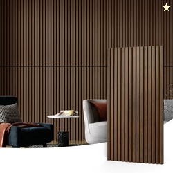 Art3d 4 Pack 47.2 x 23.6in. Wood Slat Acoustic Panels for Wall and Cei