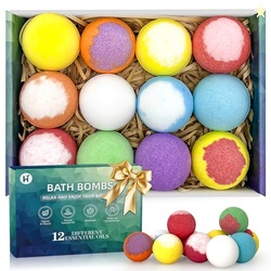 Bath Bombs Birthday Gifts for Women & Men Set, 12 Pack Handmade Natura