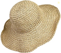 Women Straw Hat Wide Brim Beach Sun Cap Foldable Large Lady Floppy 100