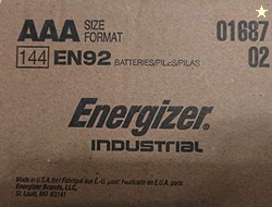 Industrial Alkaline Bid Battery, AAA, 1.5-Volt