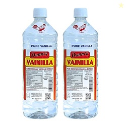 Danncy Vanilla Clear 33.8 fl oz (1L) 2 pack - Authentic Mexican Vanill