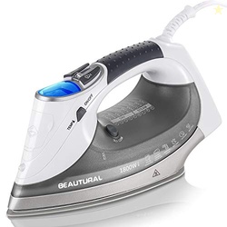 BEAUTURAL 1800-Watt Steam Iron with Digital LCD Screen, Double-Layer a