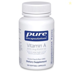 Pure Encapsulations Vitamin A - 3,000 mcg - from Cod Liver Oil - Immun