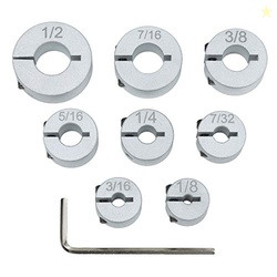Professional Stop Collar Set - Drill Bit Depth Stop - 8 Piece Kit (1/2