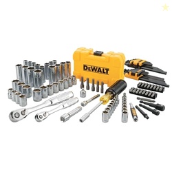 DEWALT Mechanics Tools Kit and Socket Set, 1/4" & 3/8" Drive, SAE, 108
