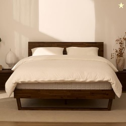 FLEXISPOT Hako G3 Queen Solid Acacia Wood Platform Bed Frame with Stor