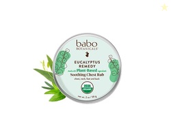 Babo Botanicals Eucalyptus Remedy Plant Based Soothing Chest Rub, Orga