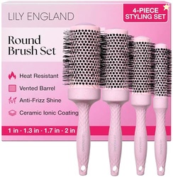 Lily England Round Blow Dry Brush Set for Women - Perfect for Volumino
