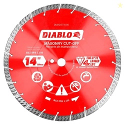Diablo Diamond Segmented Turbo Masonry Cut-Off Blade for Concrete, Bri