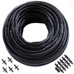 Habitech 1/4" Irrigation Dripline Tubing (100 Ft Roll) - 6" Emitter Sp