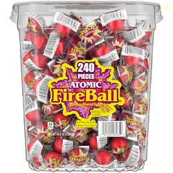 Wonka Atomic Fireball, Candy, Cinnamon Flavor, Individually Wrapped, 7