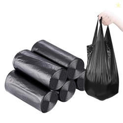 BAIYEUSO Small Trash Bags,5 Rolls 46x60 Cm 100 PCS 4 Gallon Garbage Ba