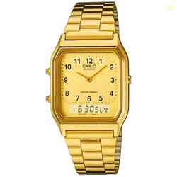 Casio Men's AQ-230GA-9D Gold Analog & Digital with Index Watch