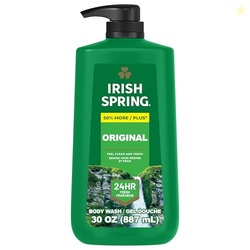 Irish Spring Original Moisturizing Body Wash for Men, 24-Hour Fresh, F