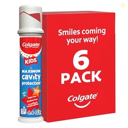 Colgate Kids Toothpaste Pump with Fluoride for Cavity Protection, Ages