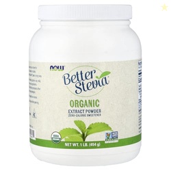 Now Foods Better Stevia Certified Organic Extract Powder 1 Lb (454 G) 