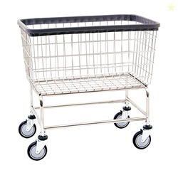 R&B Wire 200F Extra Large Heavy Duty Wire Laundry Cart | 4.5 Bushel | 