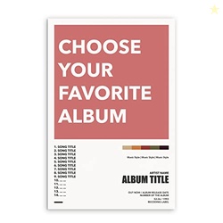 Aozomo Custom Album Cover Poster - Personalized Wall Art Print for Hom