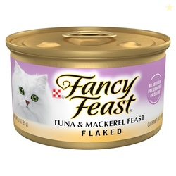 Purina Fancy Feast Wet Cat Food Flaked Tuna and Mackerel Feast - (Pack