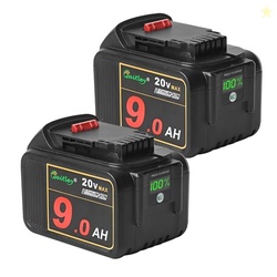 waitley 2 Pack 20V 9.0Ah Replacement Battery Compatible with DCB200 DC