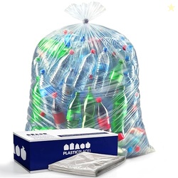 Plasticplace - W55LDC2 55-60 gallon Trash Bags  2 Mil  Clear Heavy Dut