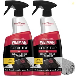 Weiman 2-Pack Cooktop Cleaning Spray & Microfiber Cloth  Cooktop & Ove