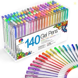 Smart Color Art 140 Colors Gel Pens Set Gel Pen for Adult Coloring Boo