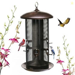 Nature's Rhythm Metal Hopper Bird Feeder Two ChambersHeavy Duty Mesh M