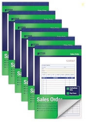 Better Office Products Sales Order Book, 6 Pack Sales Order Book 2 Par