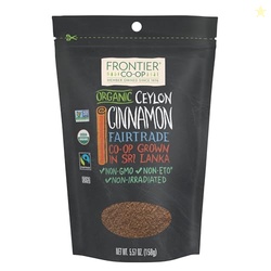 Frontier Co-op Organic Fairtrade Ground Ceylon Cinnamon Powder, Refill