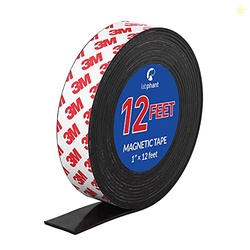 Magnetic Tape, 12 Feet Magnet Tape Roll (1'' Wide x 12 ft Long), with 
