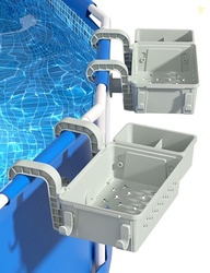 SUMMERBUDDY 2 Sets Upgrade Poolside Storage Basket, Above Ground Pool 