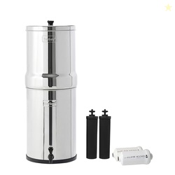 Crown Berkey Gravity-Fed Water Filter System 6 Gallon with 2 Black Ber