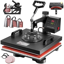 Topdeep Heat Press 15x15 Inch 8 in 1 Heat Press Machine, Swing Away T 