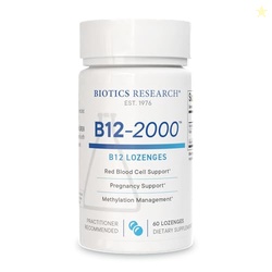 BIOTICS RESEARCH B12-2000 Vitamin B12 2000 mcg, B6, FolateB12 Sublingu