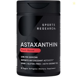 Sports Research Triple Strength Vegan Astaxanthin Supplement from Alga