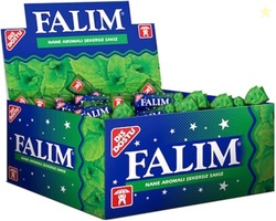 Falim Sugarless Plain Gum Individually Wrapped, Mint Flavored, 100 Pie