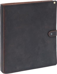 Fan&Ran Leather 3 Ring Binder, 1" Round Rings for 8.5"x11" Paper and S