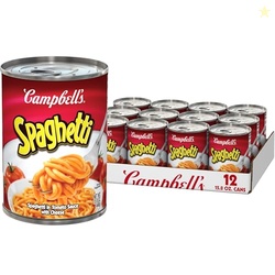 Campbell's Spaghetti in Tomato Sauce with Cheese, 15.8 oz Can (12 Pack