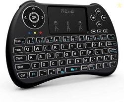 (Backlit Version)REIIE H9+ Mini Keyboard,2.4GHz Wireless Mini Handheld